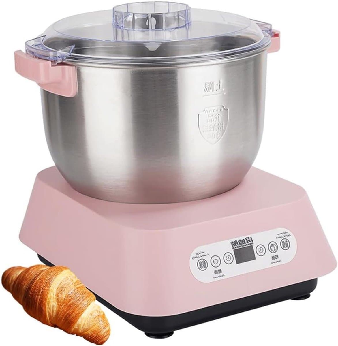Elektrische deegmixer - Kneedmachine keuken - Bakken thuis - Automatisch kneden - 5L capaciteit - Roze — afbeelding 1