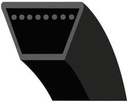Grasmaaier Riem - V-snaar Aandrijving - Maaier Onderhoud - Gladde Trapeziumvorm - 2460 mm - Zwart