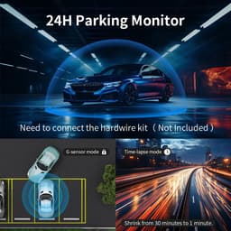 4K Dashcam met GPS, WiFi & 24u Parkeermodus – Voor- en Achtercamera – Sony Sensor – Nachtzicht – Loop Recording – Zwart — thumbnail 5