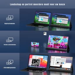 DnA® Professionele Portable Monitor - Draagbare Monitor - Portable Monitoren - Portable Monitor Laptop - Zwart - 1cm x 36cm x 22cm — thumbnail 5