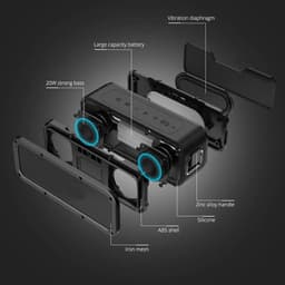 Luidspreker - Luidsprekerkabels - Bookshelf Speaker - IPX7 - Speakers voor PC - BT 5.0 - 40W - 15H Speeltijd - NFC - Zwart — thumbnail 1