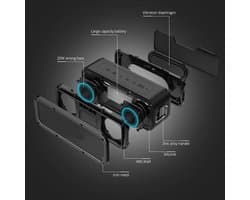 Luidspreker - Luidsprekerkabels - Bookshelf Speaker - IPX7 - Speakers voor PC - BT 5.0 - 40W - 15H Speeltijd - NFC - Zwart