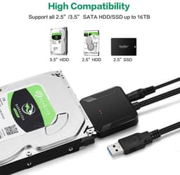 USB naar SATA Adapter - Externe Harde Schijf Kabel - Data Overzetten - Plug and Play — thumbnail 5