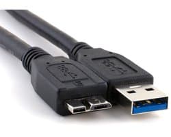 Vervangende USB Kabel - Externe Harde Schijf Kabel - Snelle Data Overdracht - Micro-B Aansluiting - 05 Meter - Zwart