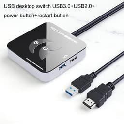 PC Power Knop - Externe Start - Computer Starten - 5Gbps Hoge Snelheid - 8x8x2 cm - Zwart — thumbnail 4