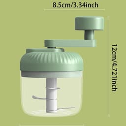 Handmatige Voedselhakker - Keuken Gereedschap - Snel Ingrediënten - Drie Snelheden - 15x10x15 cm - Groen — thumbnail 3