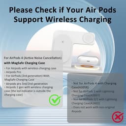 3-in-1 oplaadstation geschikt voor iPhone 17 – Draadloze oplader geschikt voor Apple-apparaten (iPhone 17, 16, 15, 14, 13, 12, 11 Pro Max) – Opvouwbare draadloze oplaadstandaard geschikt voorApple Watch-series en AirPods — thumbnail 3