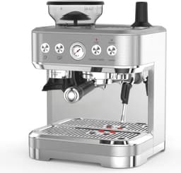 Koffiemachine van 15 bar met geïntegreerde molen - melkschuimer - 2,5 liter waterreservoir - roestvrijstalen barista-machine voor thuis en op kantoor. — thumbnail 2