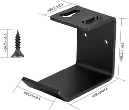 Premium Wandmontage Hoofdtelefoonhouders met Kabelbeheer - Stevige en Ruimtebesparende Oplossing voor Draadloze en Bedrade Hoofdtelefoons - Zwart en Duurzaam — thumbnail 5