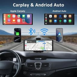 NordHaus Dashcam 4K met 26 cm Scherm - CarPlay Autoradio - Android Auto Display - Dual Camera Opname - Zwart Full Set — thumbnail 4