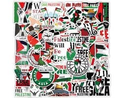 100pcs Free Palestine Decal Stickers - Free Palestinian Stickers - Vinyl Decal Graffiti Stickers voor Laptop - Water Bottle - Guitar - Bike