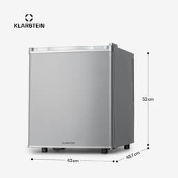Klarstein Minibar minikoelkast voor op de kamer, minikoelkast voor drankjes, snacks en cosmetica, kleine , kleine en stille koelkast, verstelbare planken, kleine Skincar koelkast 5-22°C, 45L - 26 dB - voor Kantoor - Compact Vrijstaand — thumbnail 4
