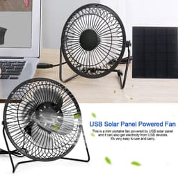 Mini Solar Fan - Zonnepaneel Ventilator - Draagbaar en Lichtgewicht - Koeling voor Binnen en Buiten - Geschikt voor Camping en Tuin — thumbnail 3