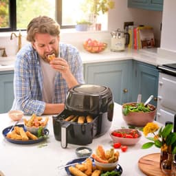 Heteluchtfriteuse - Airfryer Frituurpan - Gezond Koken - 4 Liter Capaciteit - Compact Design - Zwart — thumbnail 5