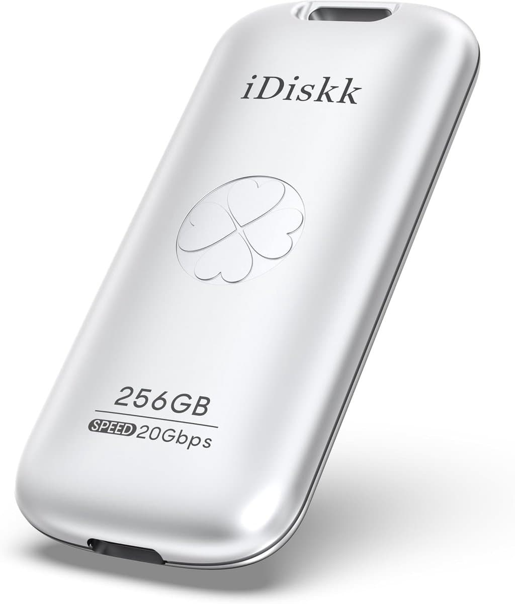 Externe SSD - Draagbare Harde Schijf - Snelle Data Overdracht - USB 3.2 Gen 2x2 - 256 GB - Zilver — afbeelding 1