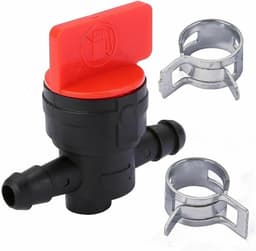 Brandstofafsluitklep grasmaaier – Benzinekraan met 2 klemmen, geschikt voor 6-8 mm slang — thumbnail 1