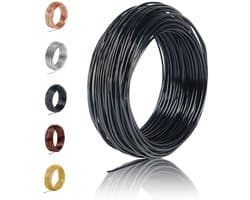 50 m Aluminium Draad 1 mm Zilveren Metaaldraad voor Sculpturen en Creatief Knutselen, Ideaal voor Binding en DIY Projecten