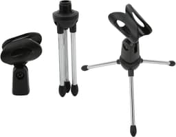 Verstelbare Microfoonstandaard voor Bureau, Tripod Microfoonhouder met Afneembare Clip en 5/8-Inch Draad, Ideaal voor Conferenties en Live-uitzendingen — thumbnail 4