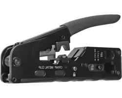 Professionele RJ45 Crimp Tang voor Cat5, Cat6 en Cat7 - Multifunctionele Netwerktang met Draadstripper en Snijfunctie van Koudgewalst Staal