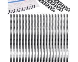 100 Stuks Spiral Binding Spools - Zwarte Binding Spiralen 5/16 Inch voor Thuis en School, Geschikt voor 40 Bladen, Plastic Binding Coils, Perfect voor Documenten en Presentaties