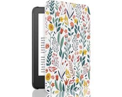 Beschermhoes Kindle - e-reader cover - Lezen onderweg - Automatisch wakker/slaap - 16.2 x 11.5 x 1.4 cm - Bloemenprint