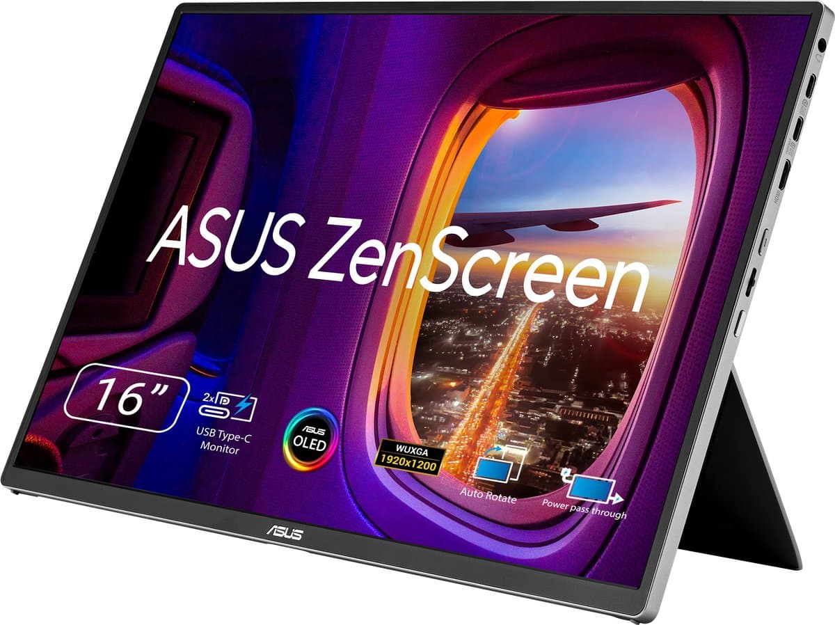 ASUS ZenScreen OLED MQ16FC - Portable USB-C Monitor - WUXGA 1920 x 1200 - 5ms - 60hz - 16 inch — afbeelding 1