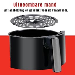YOR® Heteluchtoven - Oven - Airfryer Oven - Zwart - 28cm x 33cm x 36cm — thumbnail 7