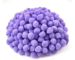 300 Stuks 1cm Mini Fluffy Pompoms in Lichtpaars voor DIY Creatieve Decoraties en Ambachten