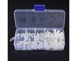 Complete Set van 150 Nylon Schroeven, Moeren en Spacer Kits - M2, M2.5, M3, M4, M5 Assortiment voor Diverse Toepassingen