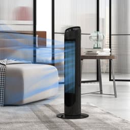 Torenventilator - Zuilventilator - Stille ventilator-Staande ventilator – 45W – 3 standen – 70° oscillatie - ABS - Slaapkamer - 75 cm - Verkoeling - Zwart — thumbnail 5
