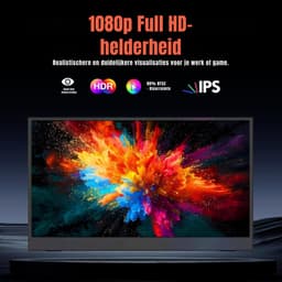 DnA® Portable Monitor - Draagbare Monitor - Portable Monitoren - Portable Monitor Laptop - Zwart - 1cm x 41cm x 36cm — thumbnail 4