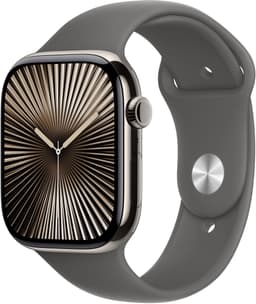 Apple Watch Series 10 GPs + Cellular 46mm Stone Grey Sport Band M/l Smartwatch Natural — thumbnail 1