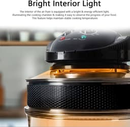 Halogeen Luchtfriteuse - Multifunctionele Oven - Snel Koken - 360 Graden Verwarming - 12L Capaciteit - Wit — thumbnail 5