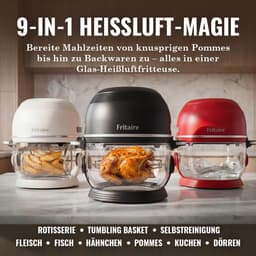 Heteluchtfriteuse - Airfryer - Gezond Frituren - Automatische Uitschakeling - 48 Liter - Wit — thumbnail 5