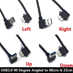 USB 3.0 Kabel - Micro B Kabel - Externe Schijf Aansluiten - 90 Graden Hoek - 1 Meter - Links — thumbnail 5