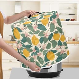 Apparaat Beschermhoes - Keukenmachine Cover - Apparaten Beschermen - Met Opbergvak - Universele Maten - Citroenbloesem — thumbnail 3