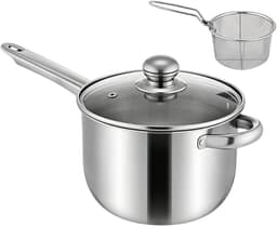 Tafelfriteuse - Kleine friteuse - Thuis Frituren - Gelijkmatige warmte - 38 cm - Zilver — thumbnail 1