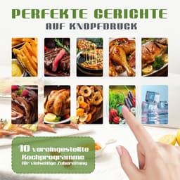 Hete Lucht Frituur - Dubbele Kamer XXL - Gezond Koken - Twee Losse Manden - 9 Liter Capaciteit - Zwart — thumbnail 3