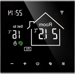 Slimme Thermostaat - WiFi Thermostaat - Verwarming Regelen - App Bediening - 60mm Installatie Afstand - Wit — thumbnail 1
