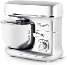 Keukenmachine - Mixer Robot - Bakken en Mixen - Planeetbeweging - 5 Liter Kom - Zilver — thumbnail 3