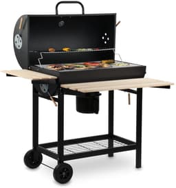 LeeuwenChoice® BBQ Pro Serie - Houtskool BBQ Wagen - 71x110x103cm Grill - Verrijdbaar met Wielen - Met Deksel & Thermometer — thumbnail 1