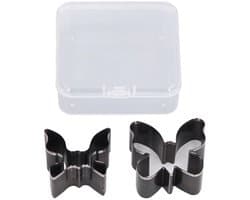 Set van 2 Vlinder Vormige Leerpons Stempels voor Handgemaakte Leerbewerking, Snijden, Vormen en Ponsen van Leer en Kunststoffen