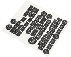 Herstelset voor knoppen: Verbeter vervaagde knoppen voor optimale rijveiligheid | Waterdicht en duurzaam sticker voor startknop en bedieningselementen