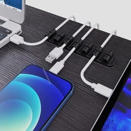 Kabelhouder Clips 3-Pack - Zelfklevende Siliconen Kabelclips voor USB Opladen en Kabelbeheer - Duurzame Oplossing voor Kabelorganisatie — thumbnail 5