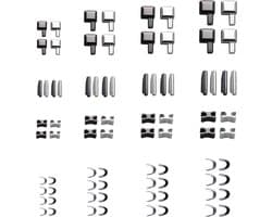 Zipper Reparatieset met 16 metalen rits sliders, lock pins en stoppers voor jassen en handtassen DIY projecten
