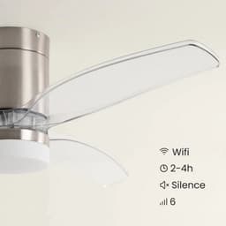 Fantiluxe - Filip - Plafondventilator met verlichting - Zilver - Ø132cm - Afstandsbediening - Met lamp - Plafond ventilator - Slaapkamer — thumbnail 3