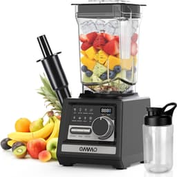 Standmixer Krachtig - Smoothie Maker Blender - Gezonde Dranken Maken - 1800W Spitsnelheid Motor - 2 Liter Kan - Zwart — thumbnail 1