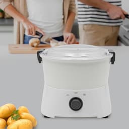 Elektrische Aardappelschilmachine - Automatische Schiller - Snel Groenten Schillen - Krachtige Koperen Motor - 1 kg Capaciteit - Wit — thumbnail 3
