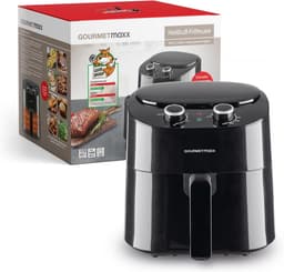 Heteluchtfriteuse - Airfryer Keukenapparaat - Vetarm Koken - 8 Programma's - 45 Liter - Zwart — thumbnail 5