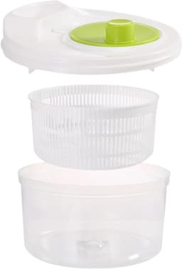 Salade Spinner - Keuken Wasmachine - Groente Drogen - Dubbellaags Ontwerp - 3 Liter - Groen — thumbnail 1